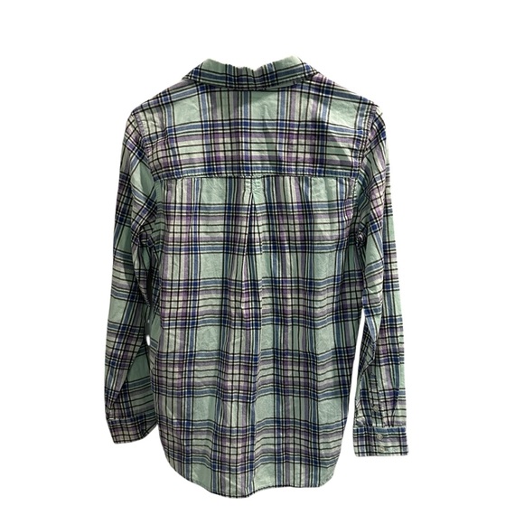 American Eagle Boyfriend Plaid Button-Up Shirt – Soft Casual Flannel, Size S - Picture 3 of 5